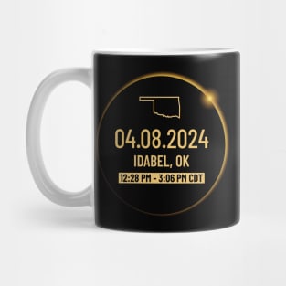 Oklahoma State Idabel OK USA Totality April 8, 2024 Total Solar Eclipse Mug